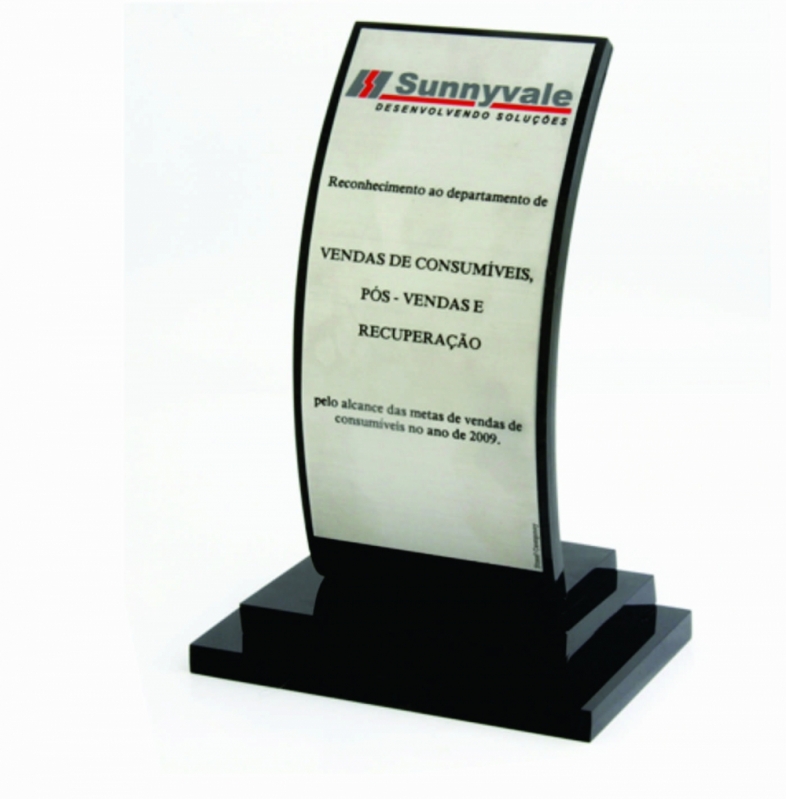 Troféu de Aço Escovado a Venda Minas Gerais - Troféu para Empresas