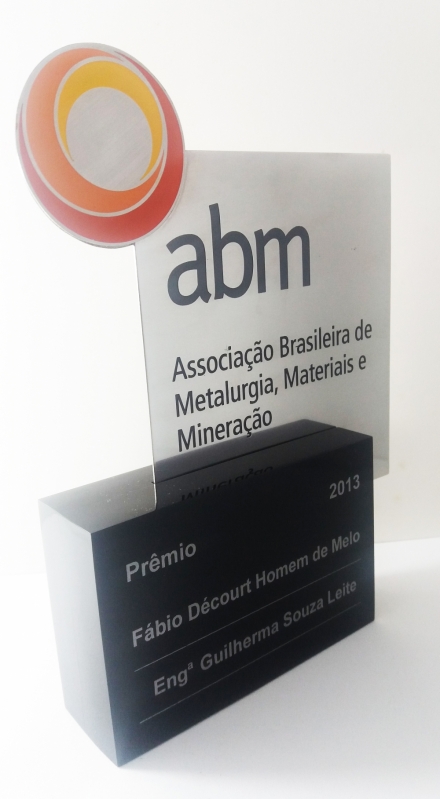 Troféu para Homenagem a Venda Minas Gerais - Troféu de Metal Personalizado